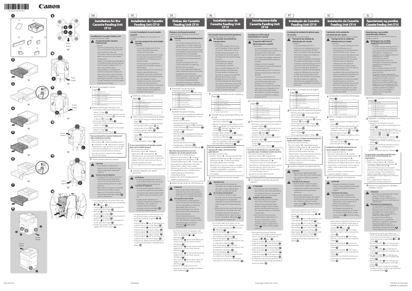 Page 1 de la notice Manuel utilisateur Canon WG7550F