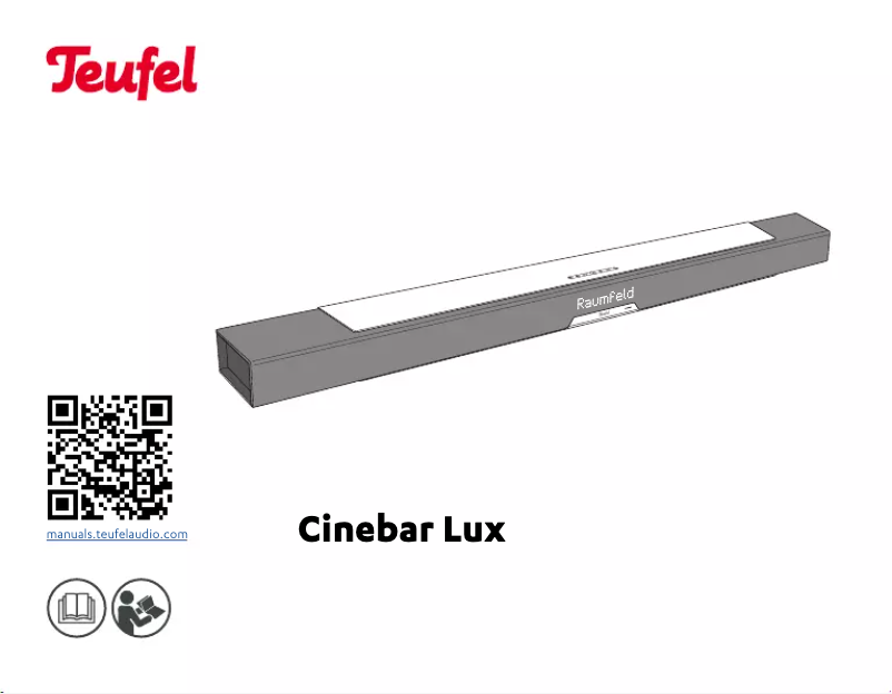 Page 1 de la notice Guide de démarrage rapide Teufel Cinebar Lux Ambition