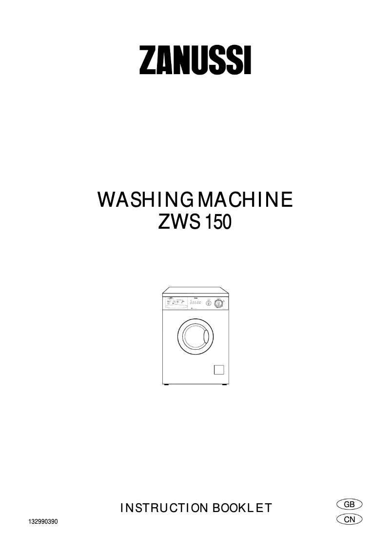 Page 1 de la notice Manuel utilisateur Zanussi ZWS 150