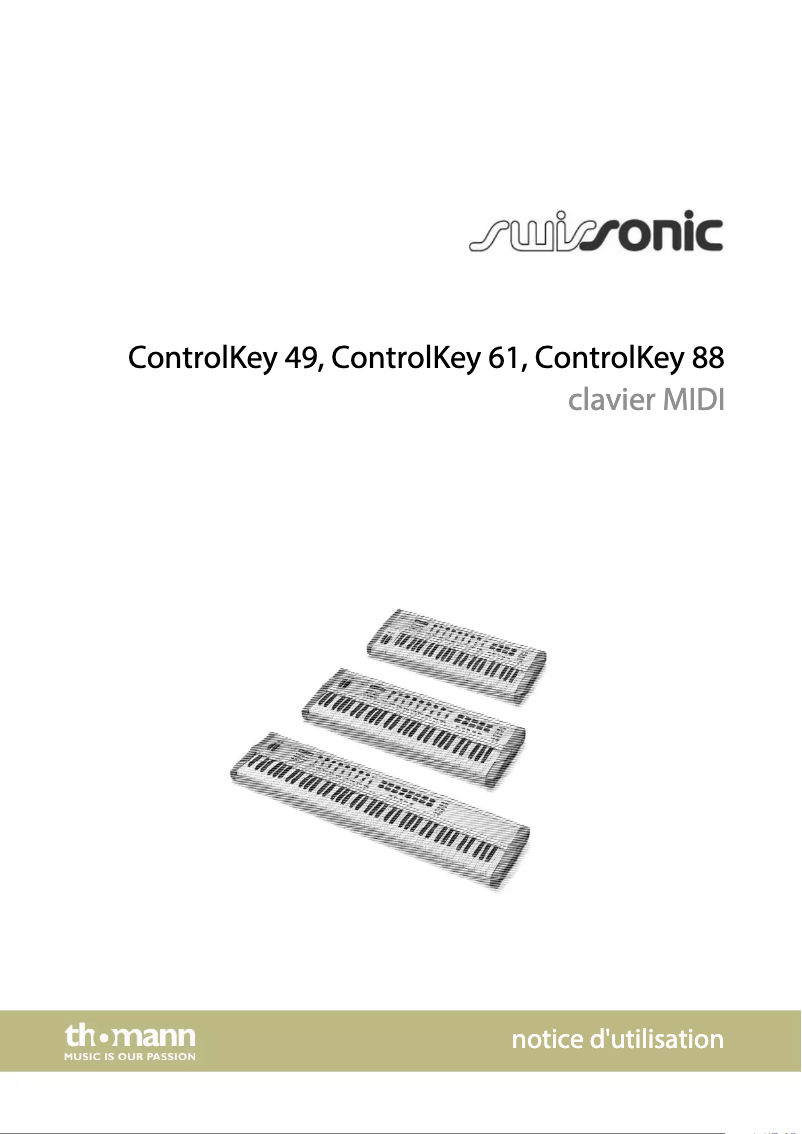 Page 1 de la notice Manuel utilisateur Swissonic ControlKey 88