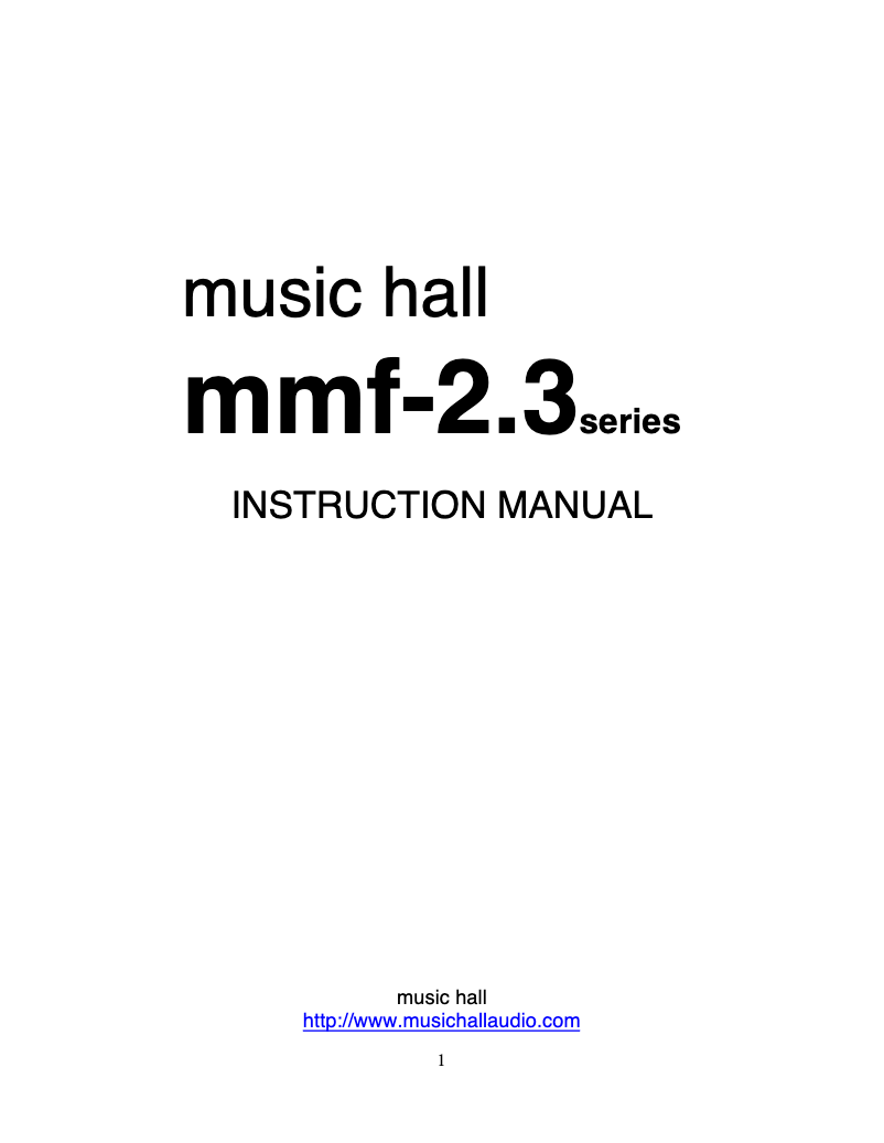 Image de la première page du manuel de l'appareil mmf-2.3