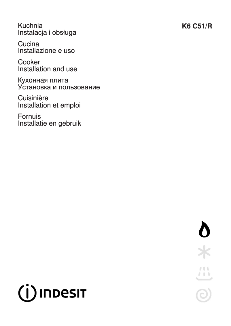 Page n°1 - Manuel utilisateur Indesit K6C51/R