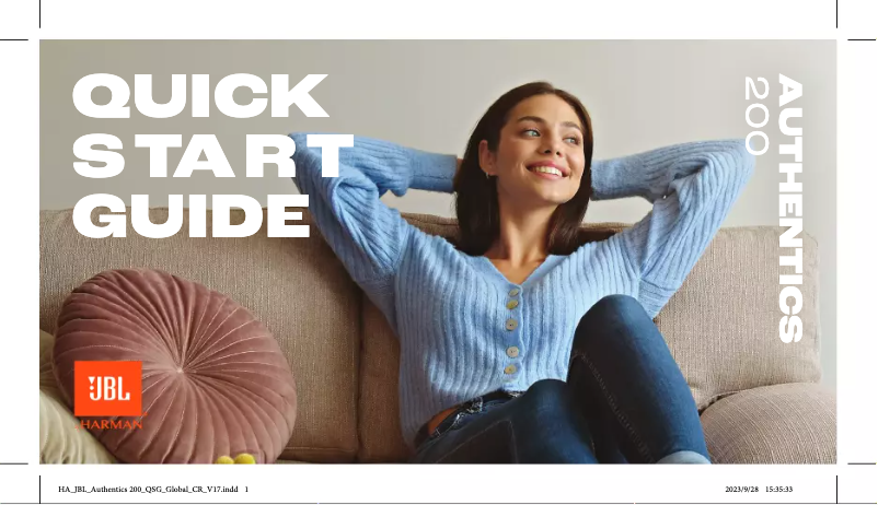 Image de la première page du manuel de l'appareil Authentics 200