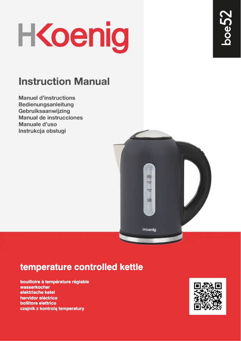 Page n°1 - Manuel utilisateur H.Koenig BOE52