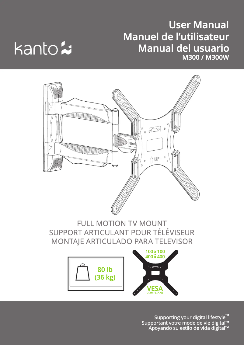 Page n°1 - Manuel utilisateur Kanto M300