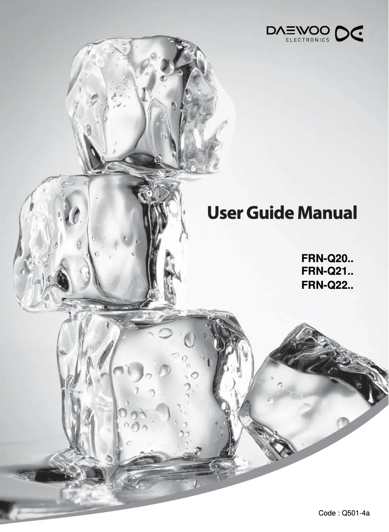 Page n°1 - Manuel utilisateur Daewoo FRN-Q20DCB