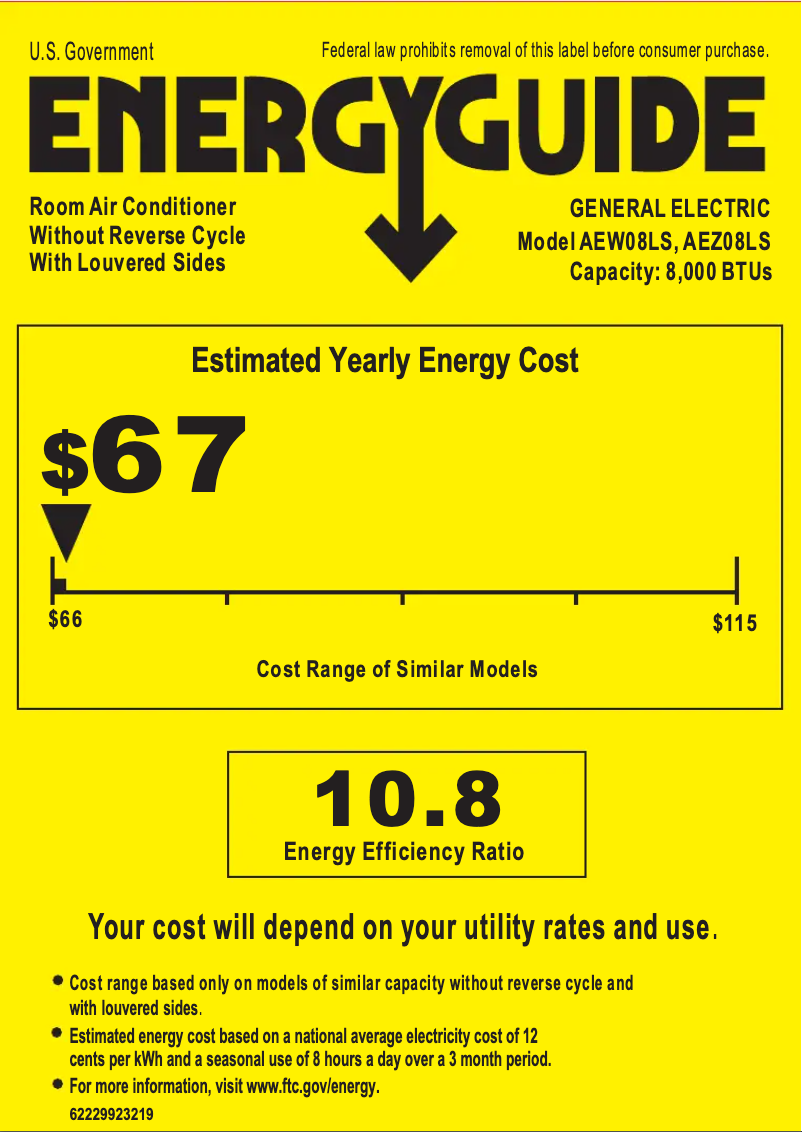 Image de la première page du manuel de l'appareil AEW08LS