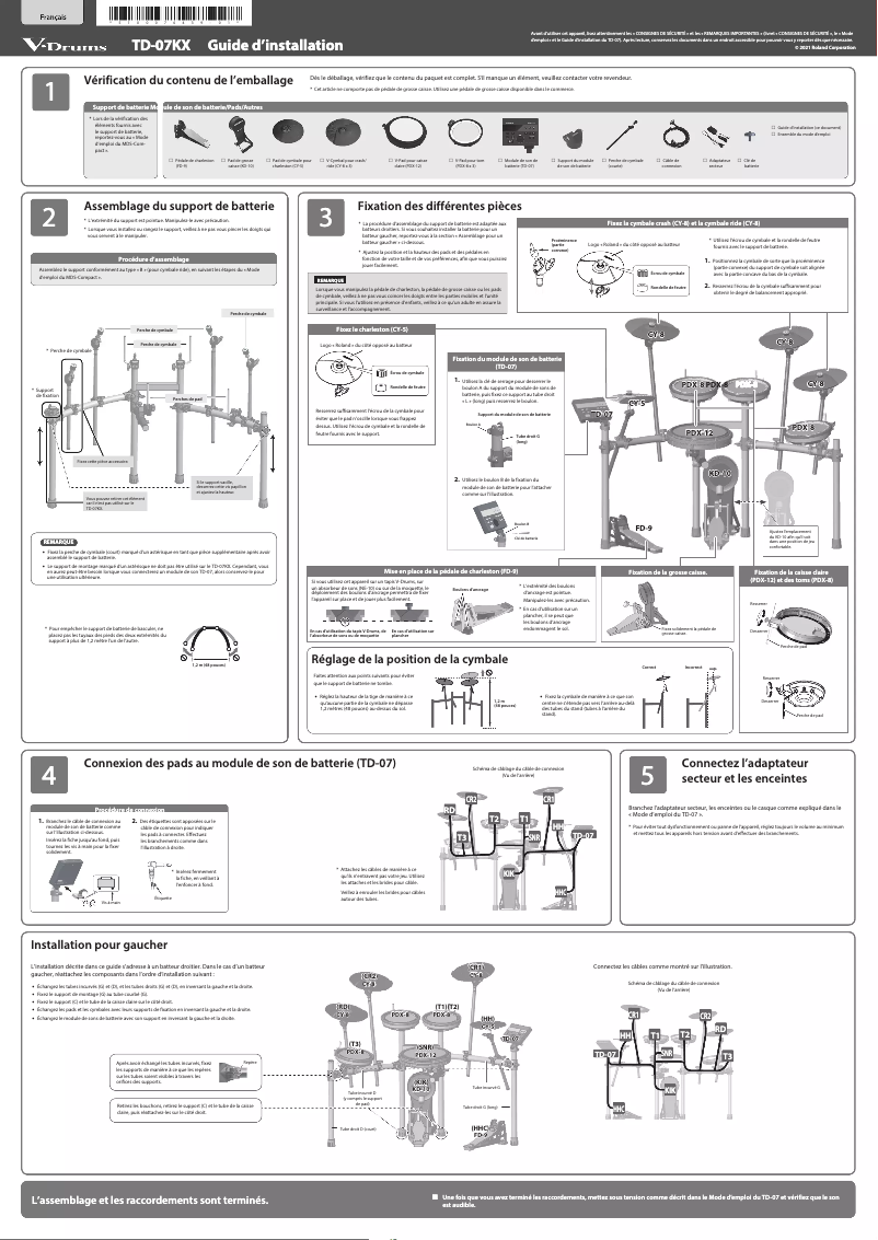 Image de la première page du manuel de l'appareil TD-07KX