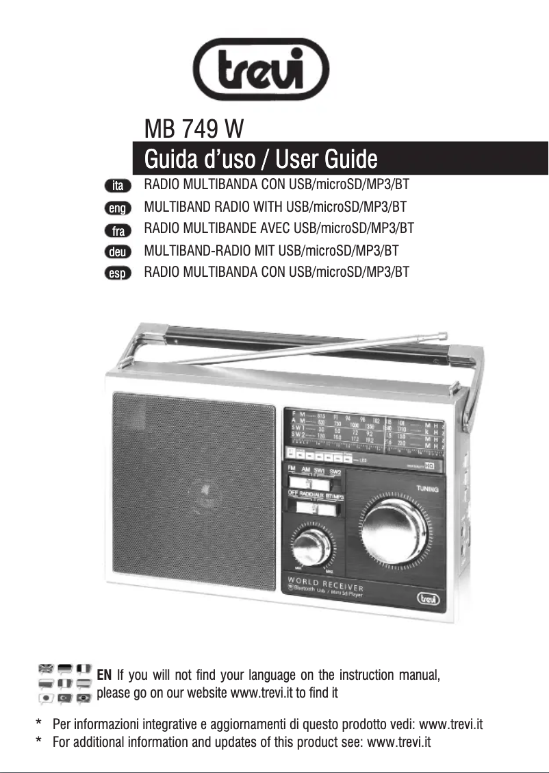 Page 1 de la notice Manuel utilisateur Trevi MB 749 W