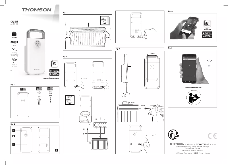 Page 1 de la notice Manuel utilisateur Thomson CALI-ON 520001