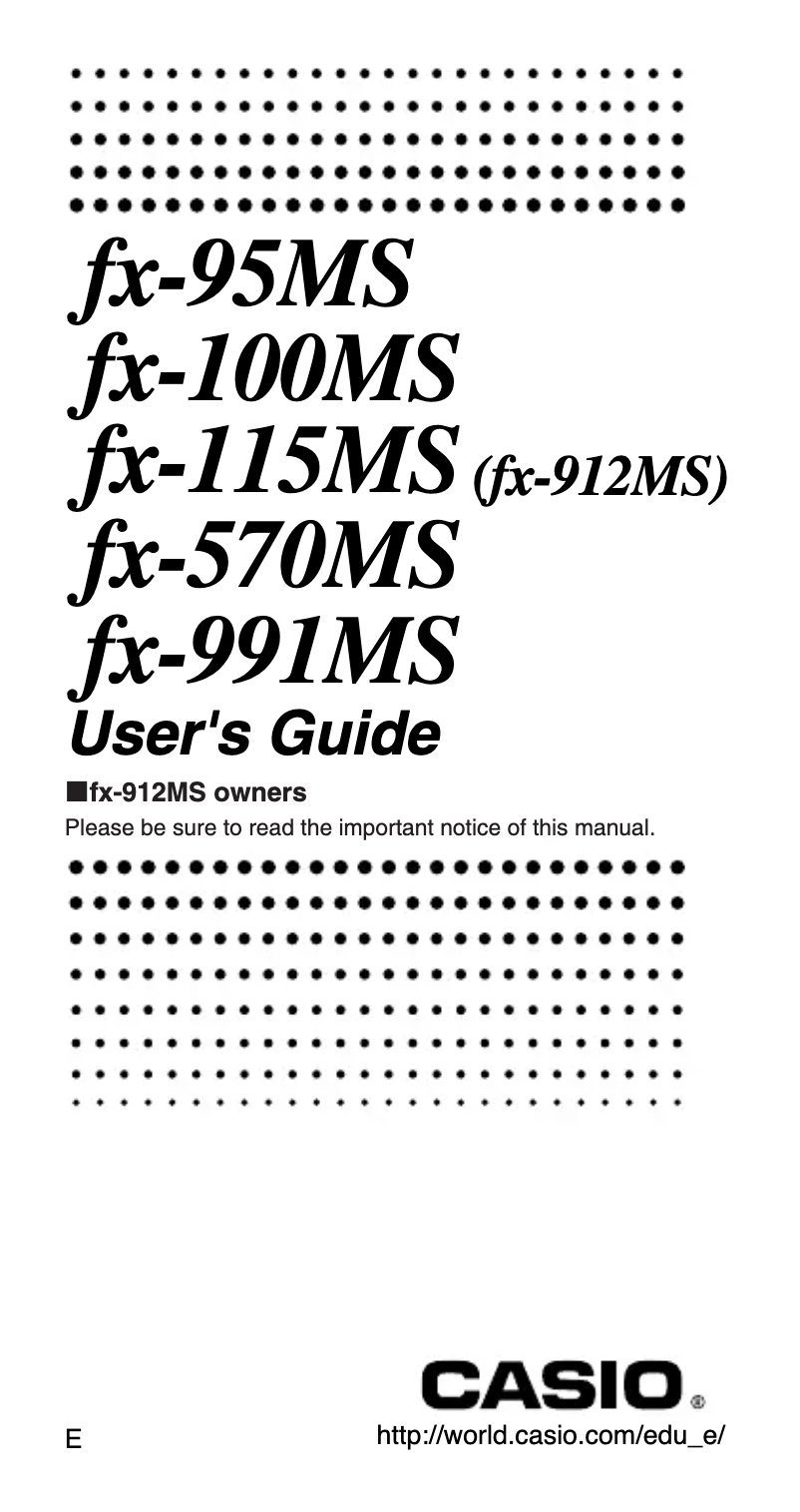Imagen de la primera página del manual del dispositivo FX-115MSPlus