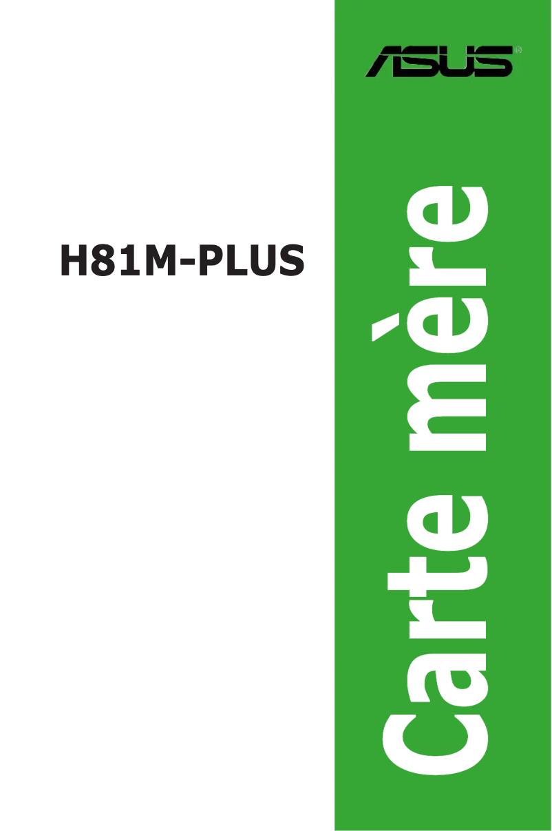 Page 1 de la notice Manuel utilisateur Asus H81M-PLUS