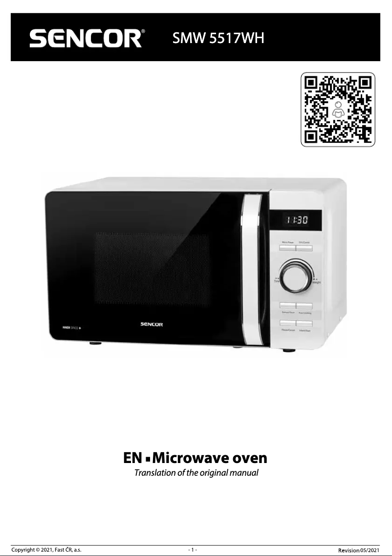 Página 1 del manual Manual de usuario Sencor SMW 5517WH