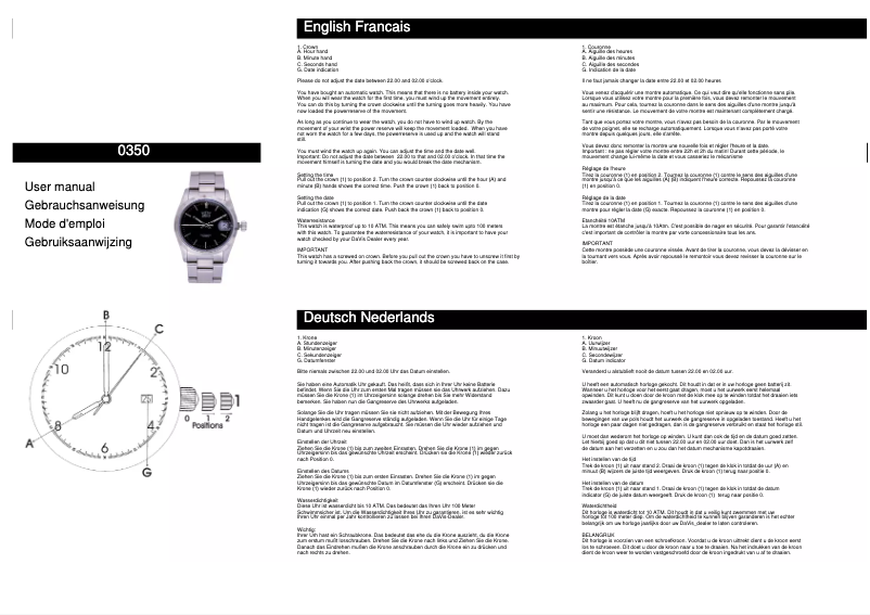 Page 1 de la notice Manuel utilisateur Davis 0350