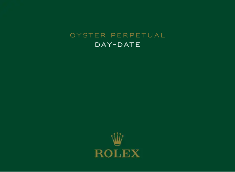 Página 1 del manual Manual de usuario Rolex Day-Date