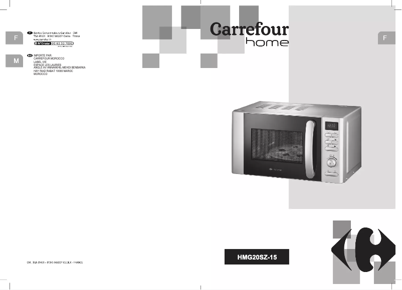 Page n°1 - Manuel utilisateur Carrefour Home HMG20SZ-15