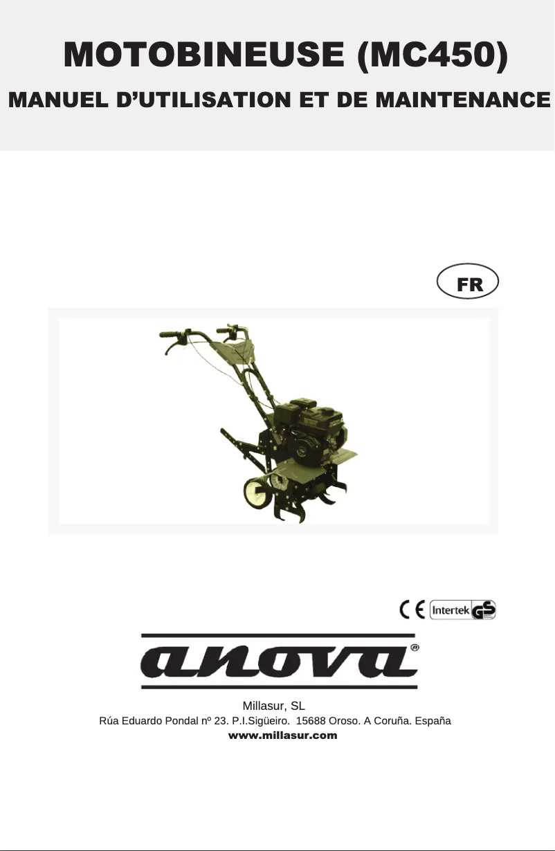 Image de la première page du manuel de l'appareil MC450