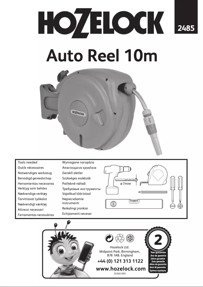 Page n°1 - Instructions / montage Hozelock Auto Reel