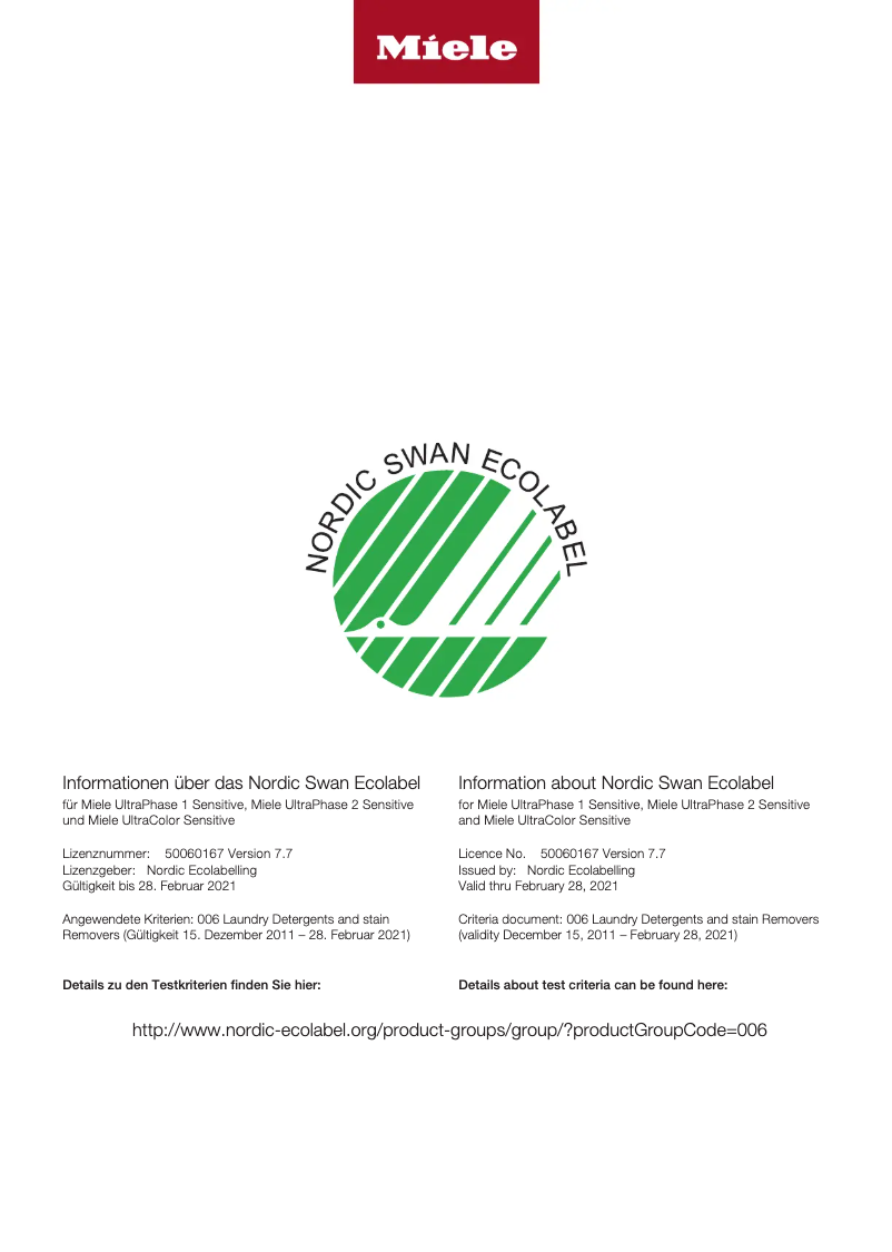 Image de la première page du manuel de l'appareil WA UCS 1501 L