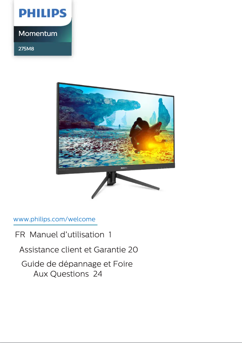 Page n°1 - Manuel utilisateur Philips 275M8