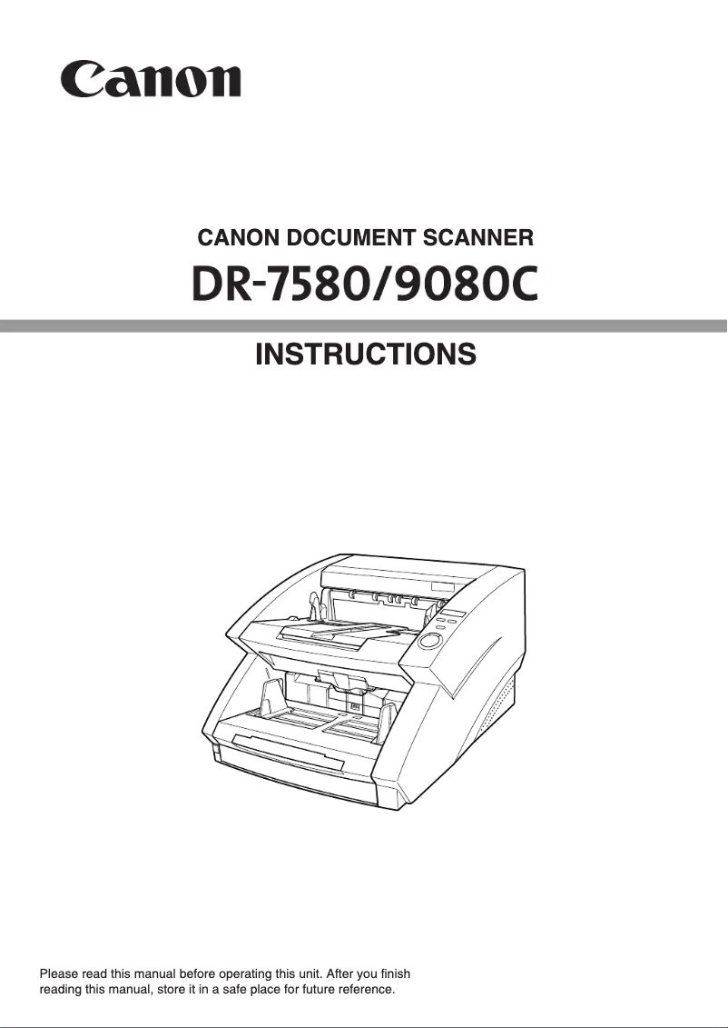 Page 1 de la notice Manuel utilisateur Canon imageFORMULA DR-758