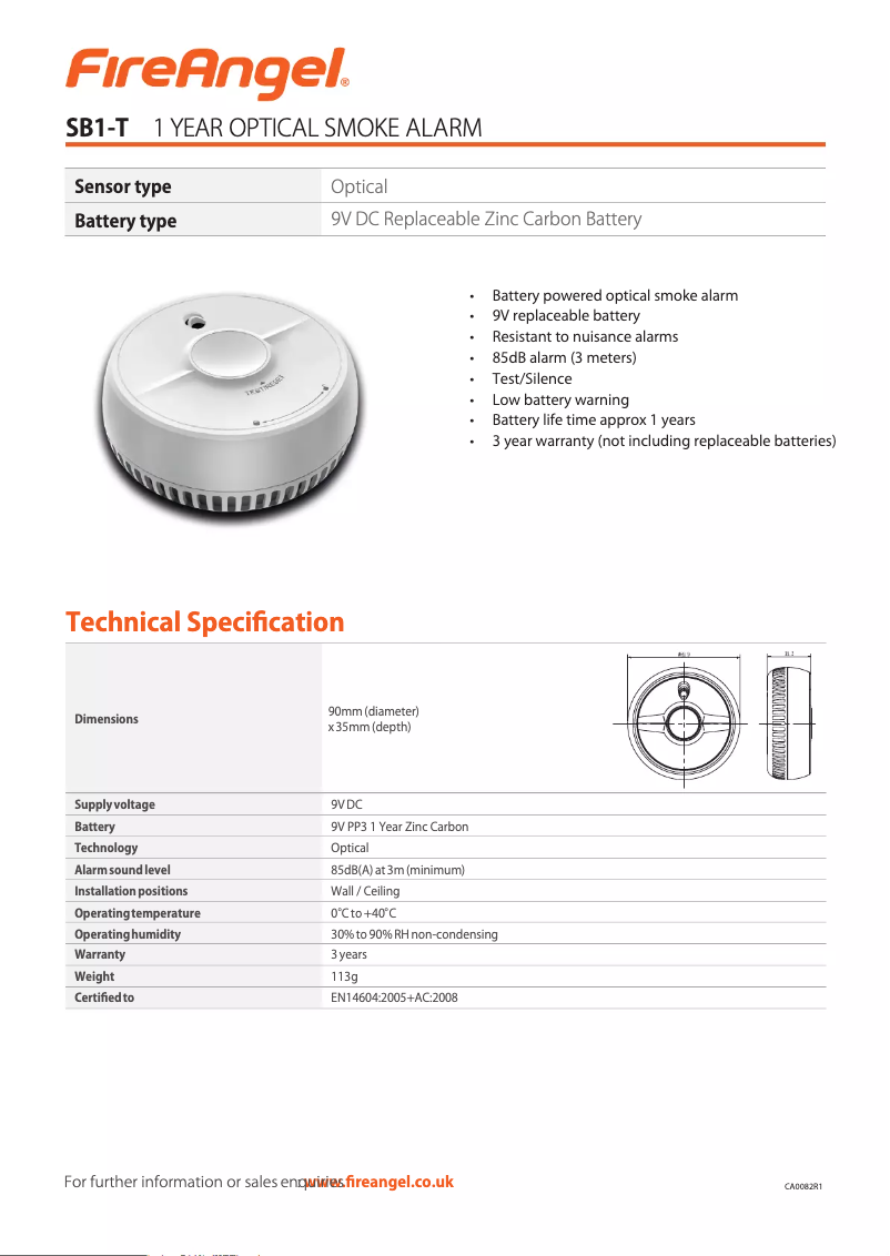 Image de la première page du manuel de l'appareil SB1-T