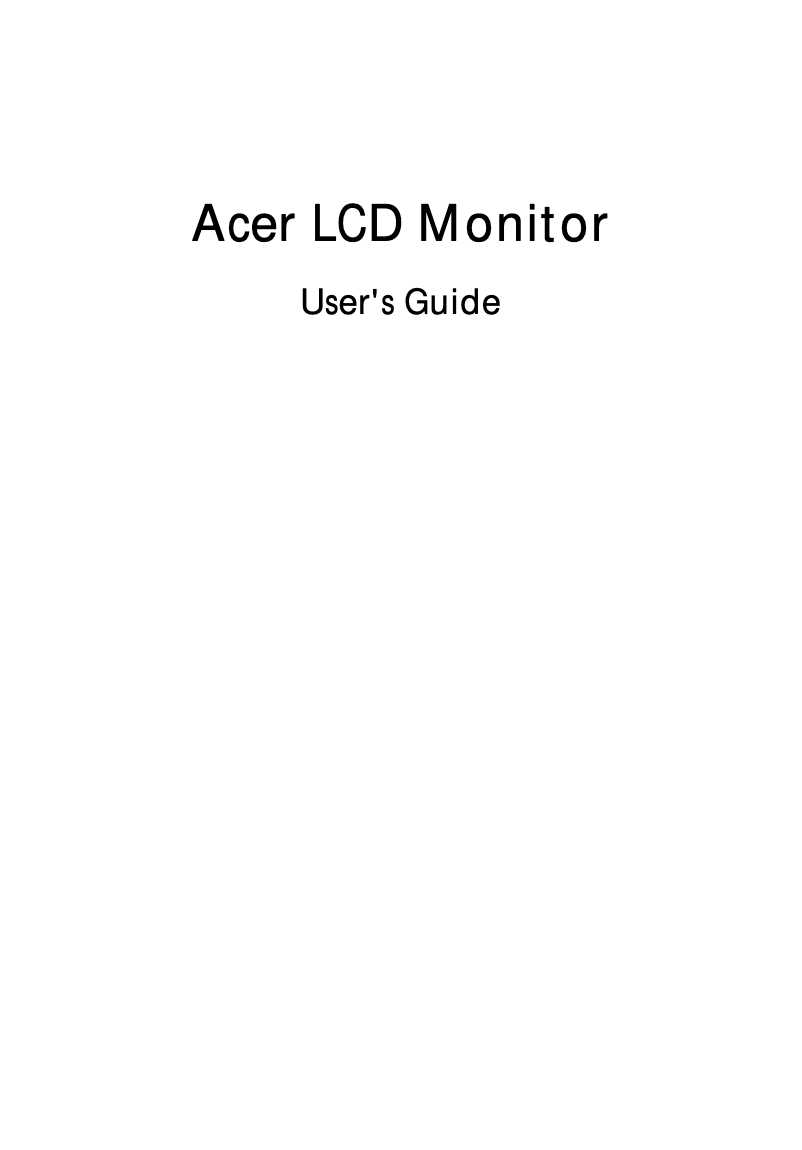 Page n°1 - Manuel utilisateur Acer V193
