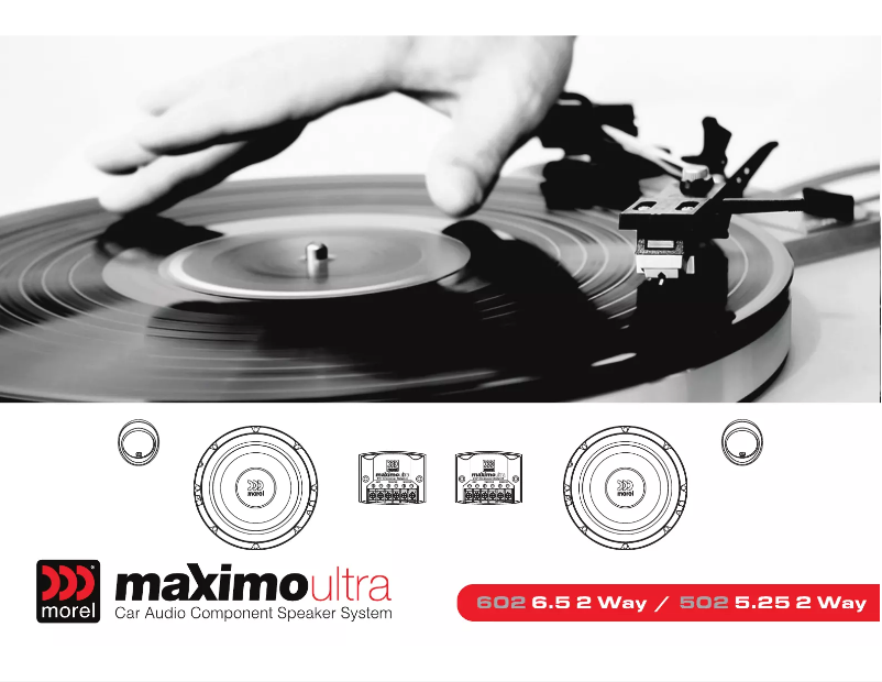 Page n°1 - Manuel utilisateur Morel Maximo Ultra 602