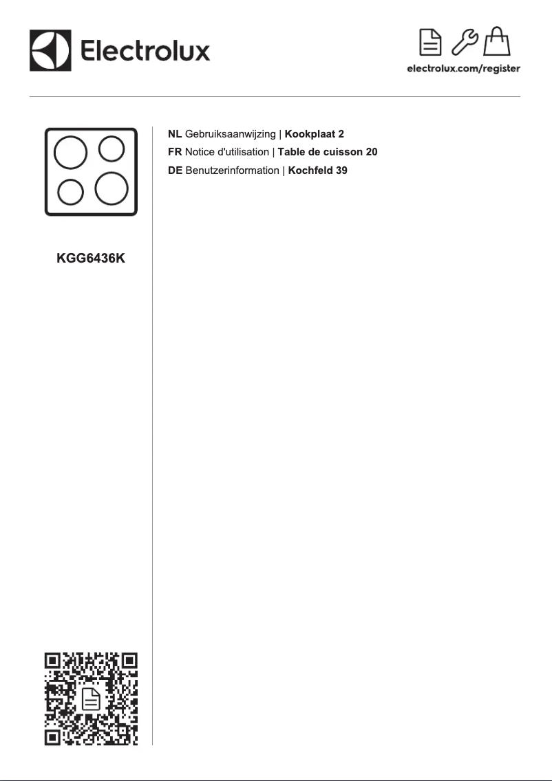 Image de la première page du manuel de l'appareil KGG6436K