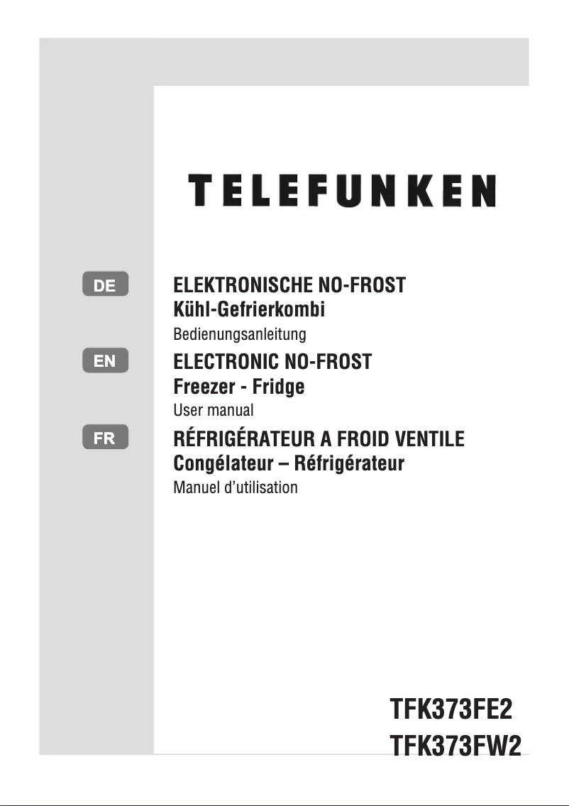 Image de la première page du manuel de l'appareil TFK373FE2