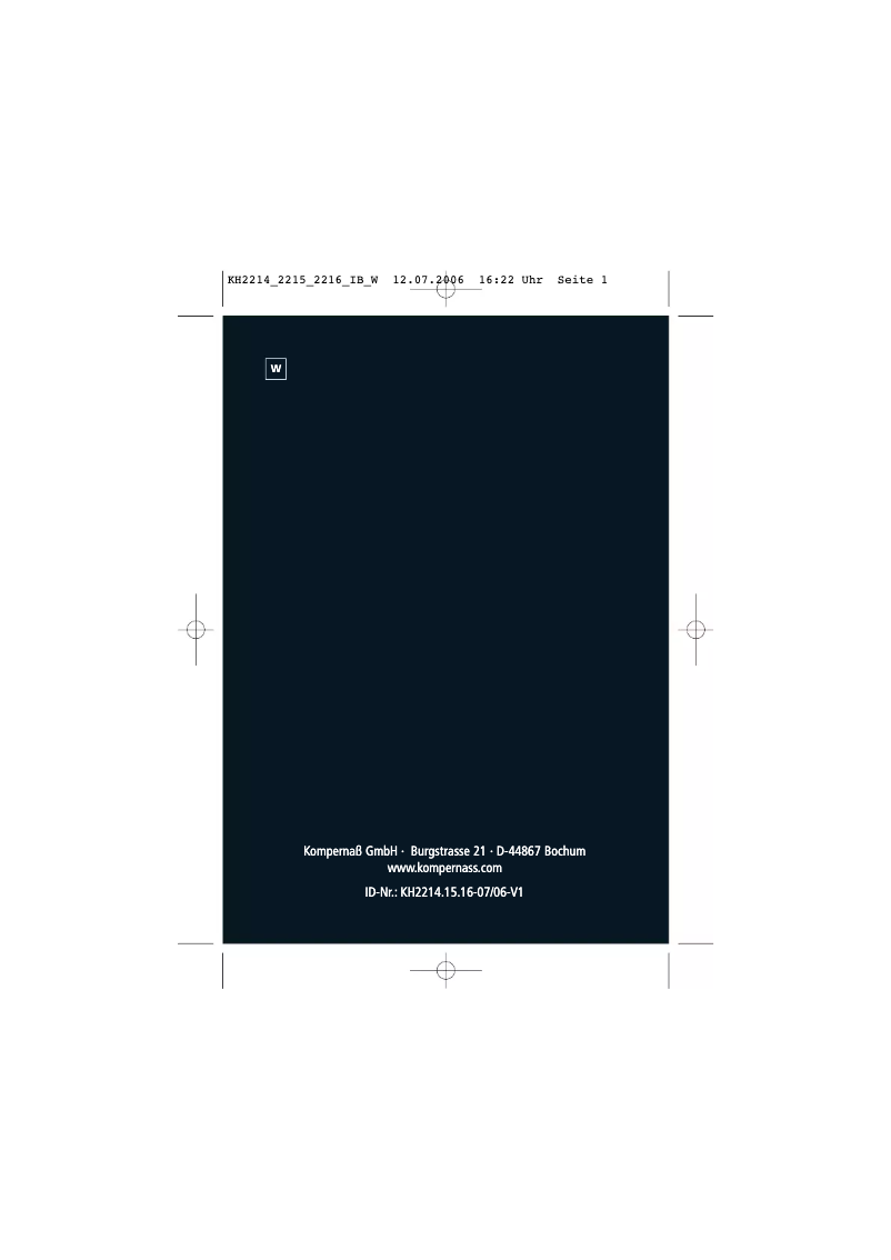 Page n°1 - Manuel utilisateur E-bench KH 2214