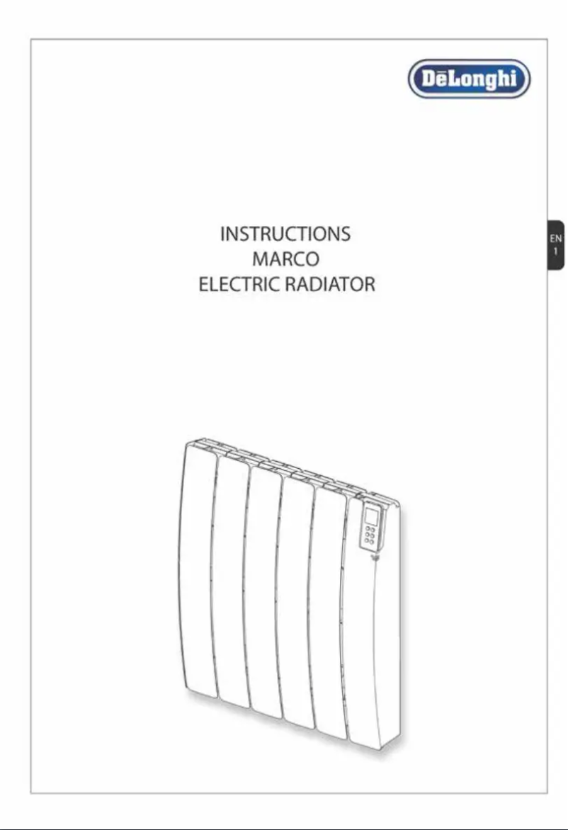 Page 1 de la notice Guide d'installation DeLonghi MARCO1000WH