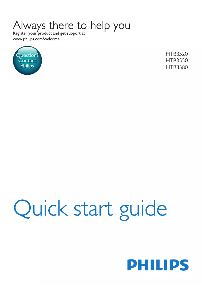 Page n°1 - Guide de démarrage rapide Philips HTB3540