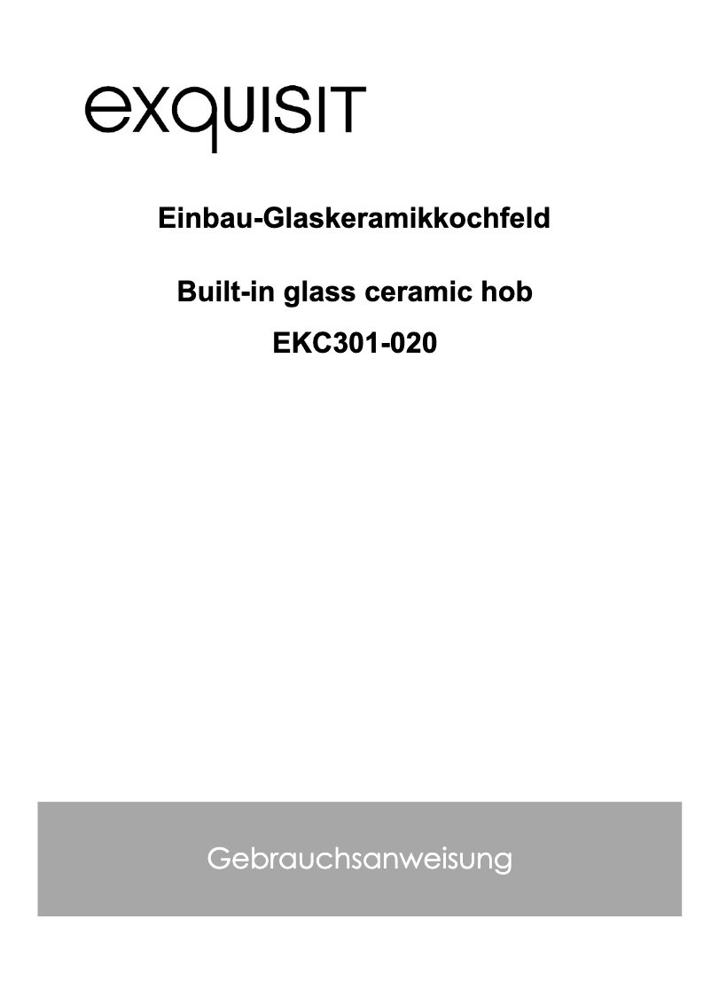 Page 1 de la notice Manuel utilisateur Exquisit EKC301-R-020