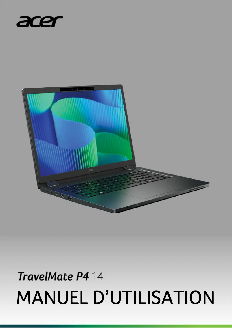 Page n°1 - Manuel utilisateur Acer TravelMate P4