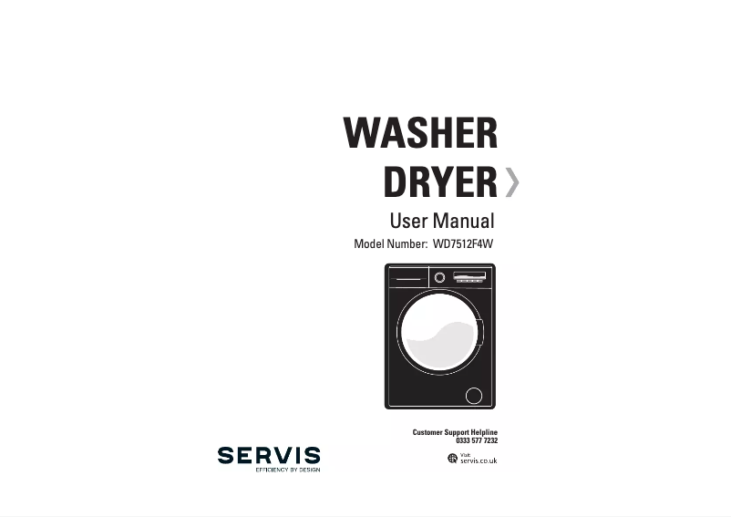 Página 1 del manual Manual de usuario Servis WD7512F4W