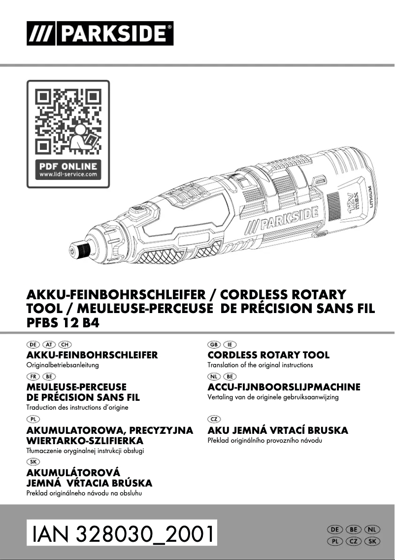 Image de la première page du manuel de l'appareil PFBS 12 B4