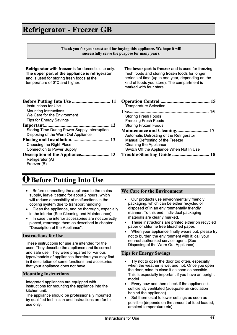 Image de la première page du manuel de l'appareil RKI 4295 W