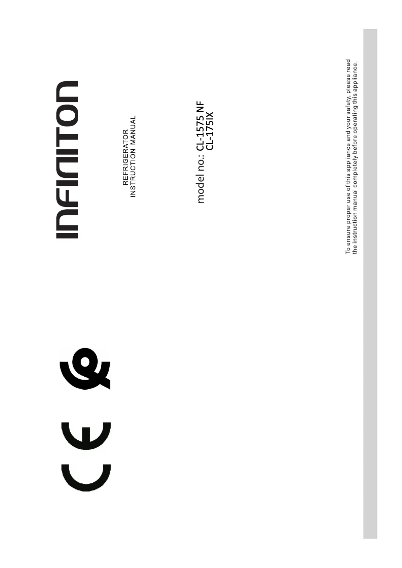Page n°1 - Manuel utilisateur Infiniton CL-175IX