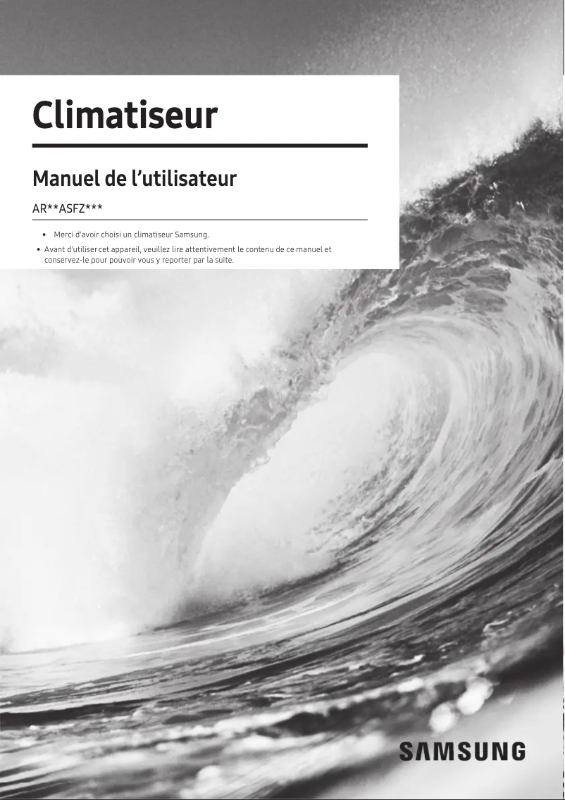 Image de la première page du manuel de l'appareil AR24ASFZRWKNRC