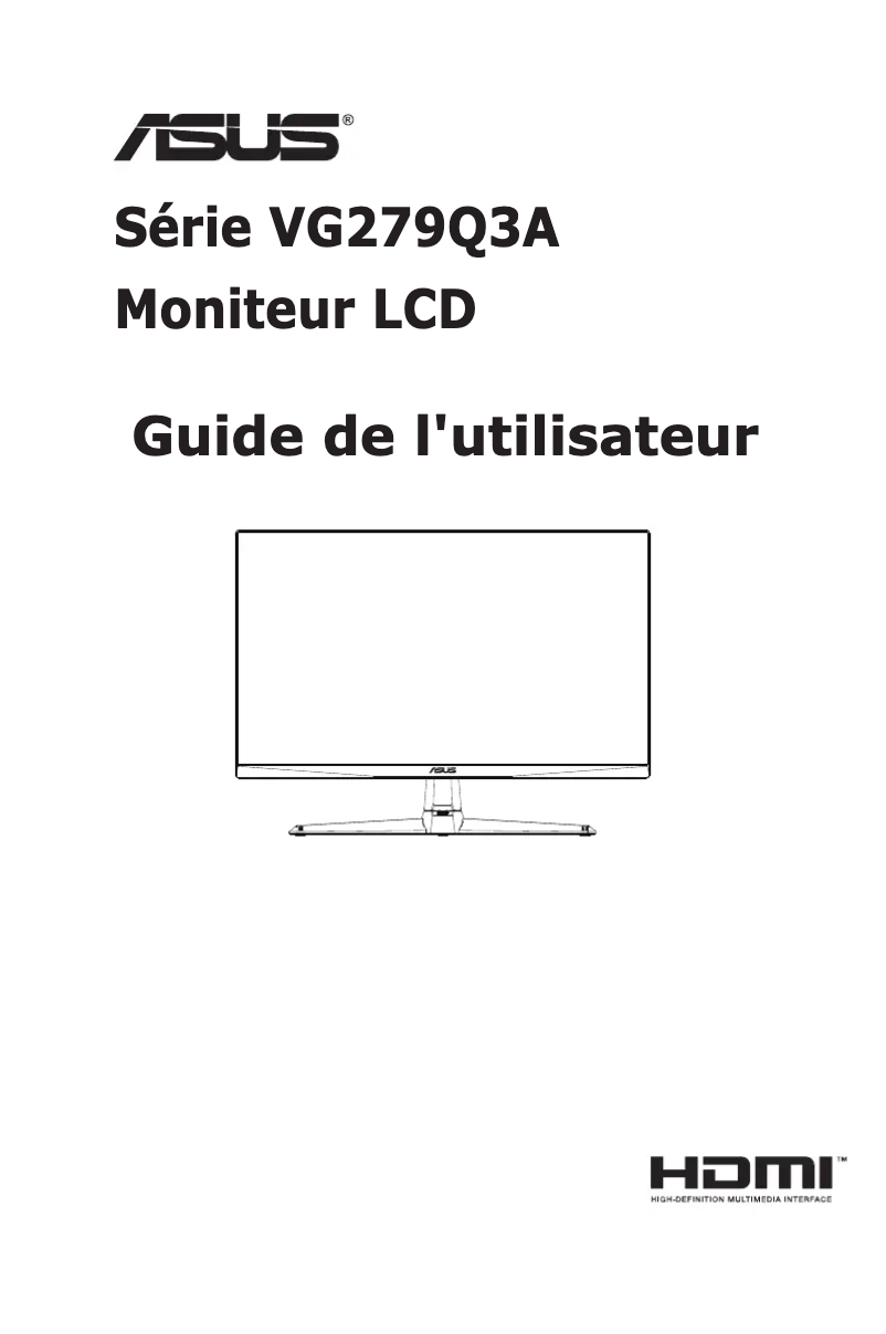 Page n°1 - Manuel utilisateur Asus TUF Gaming VG279Q3A