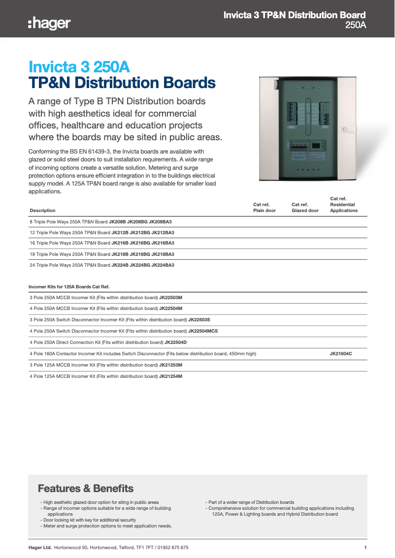 Page n°1 - Manuel utilisateur Hager JK212BA3