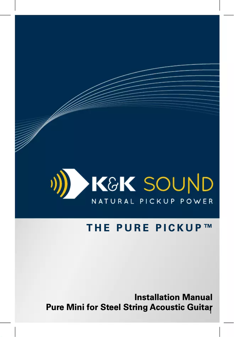 Page n°1 - Manuel utilisateur K&K Sound Pure Mini