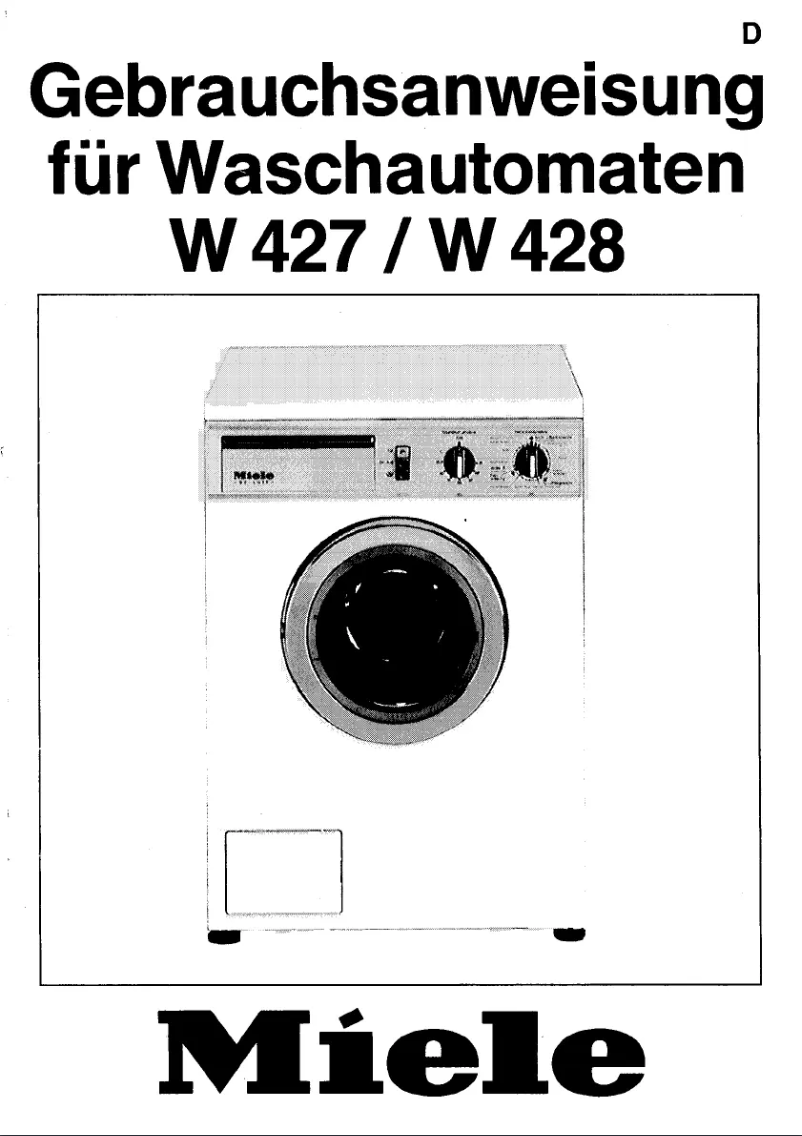 Page n°1 - Manuel utilisateur Miele W 427