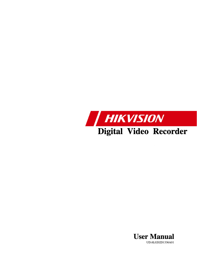 Page n°1 - Manuel utilisateur Hikvision DS-9008HWI-ST