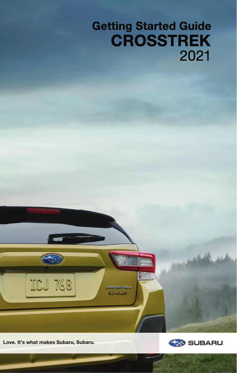 Page 1 de la notice Instructions de sécurité Subaru Crosstrek (2021)