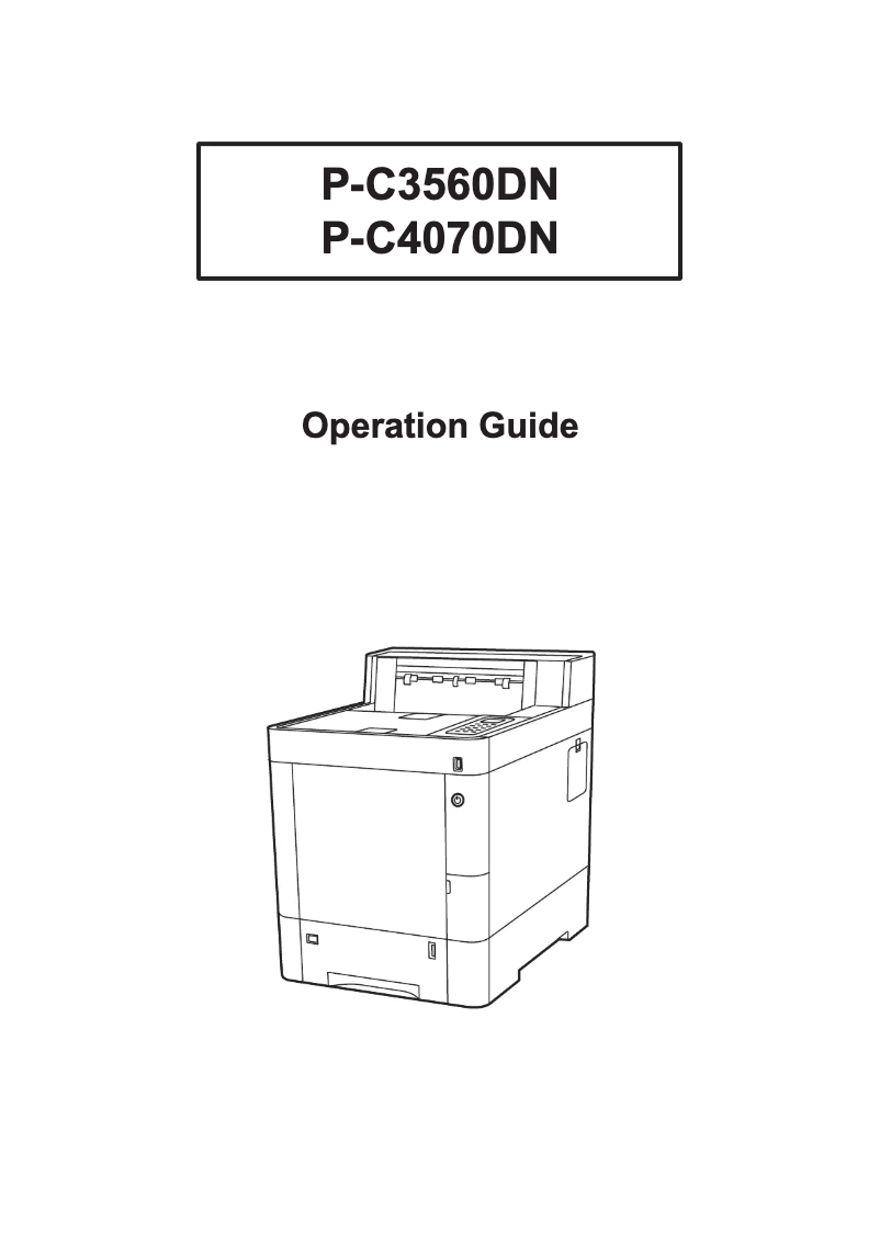Image de la première page du manuel de l'appareil P-C3560DN