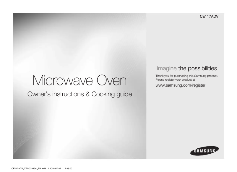 Image de la première page du manuel de l'appareil CE117ADV-X