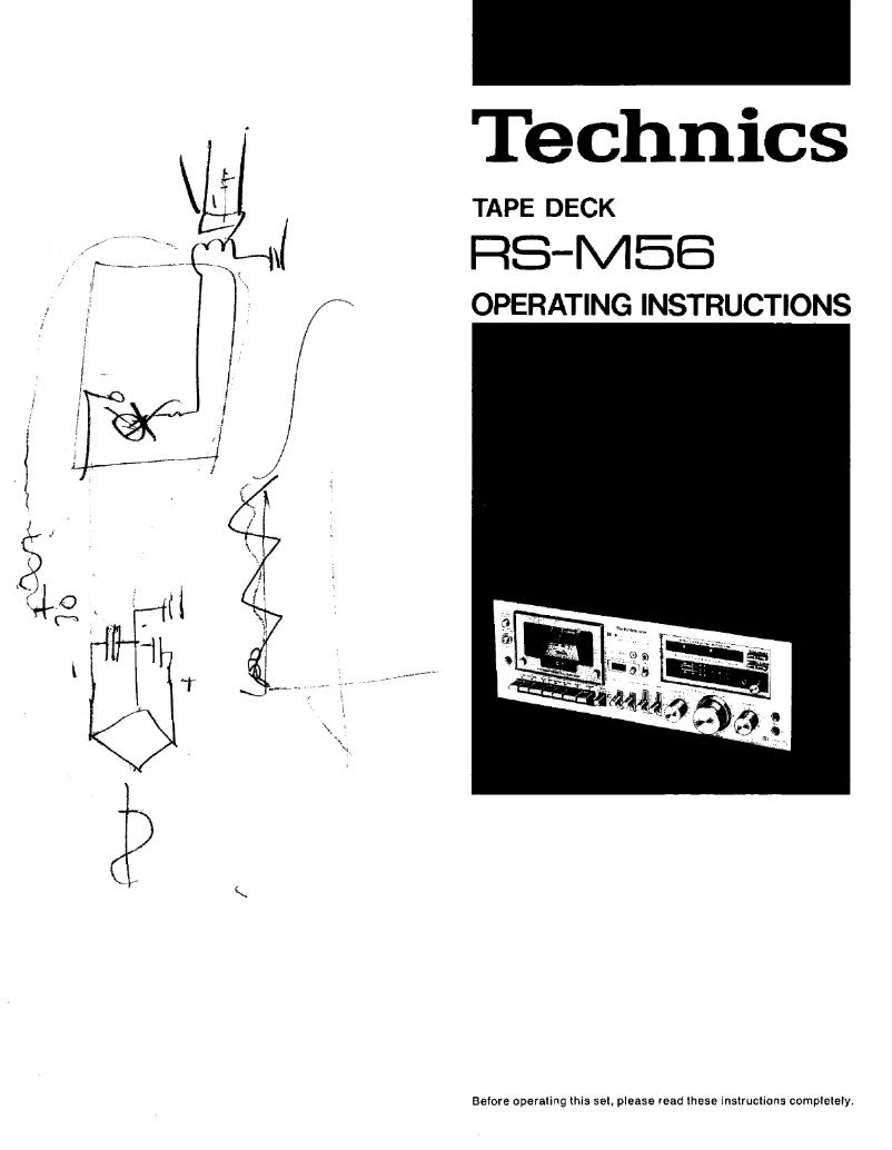 Page 1 de la notice Manuel utilisateur Technics RS-M56