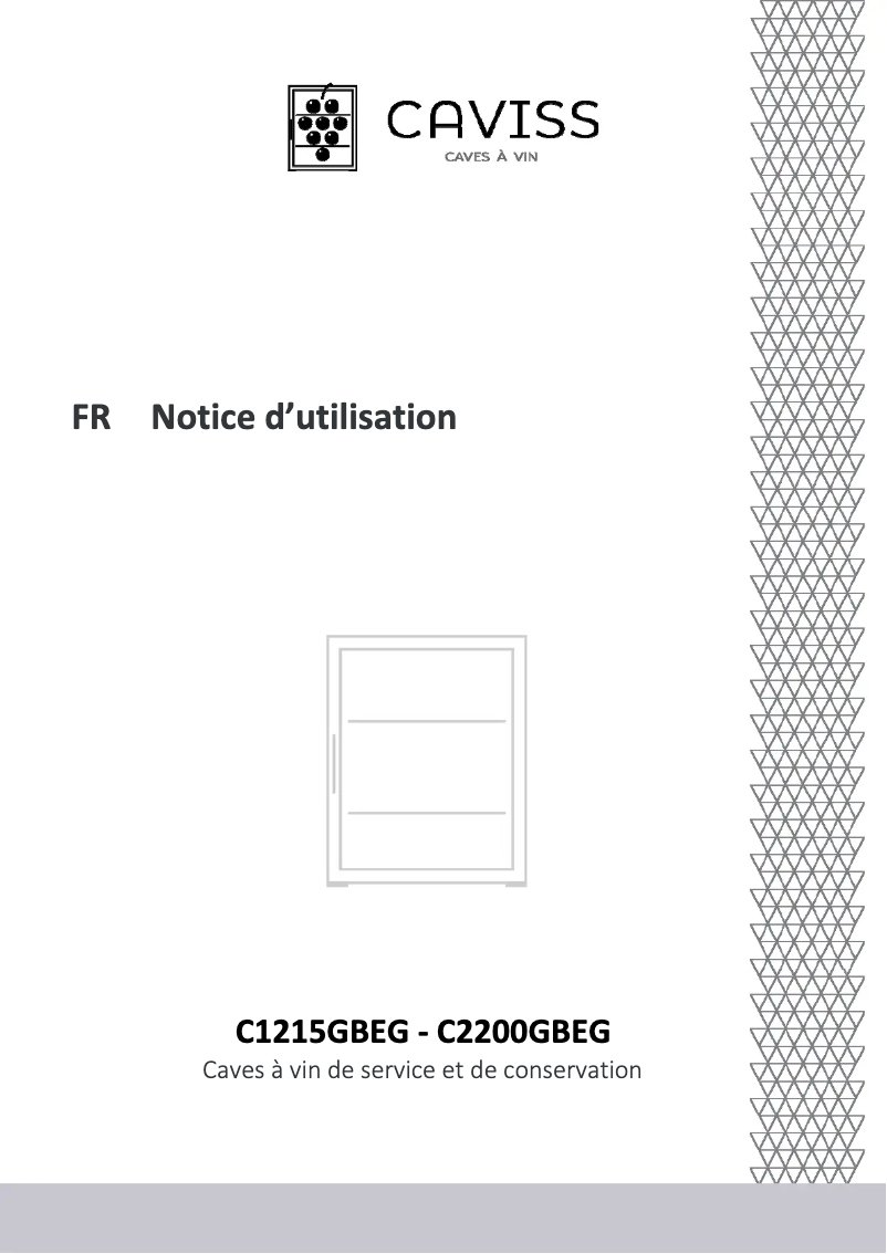 Page 1 de la notice Manuel utilisateur Caviss C2200GBEG